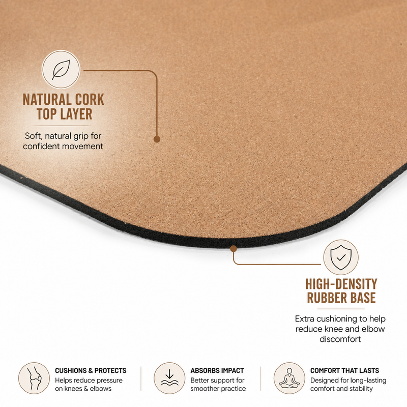 Cork & Natural Rubber Yoga Mat