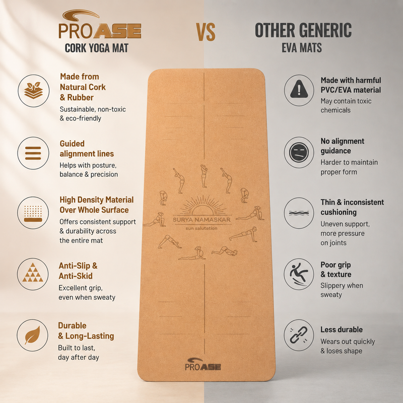 Cork & Natural Rubber Yoga Mat