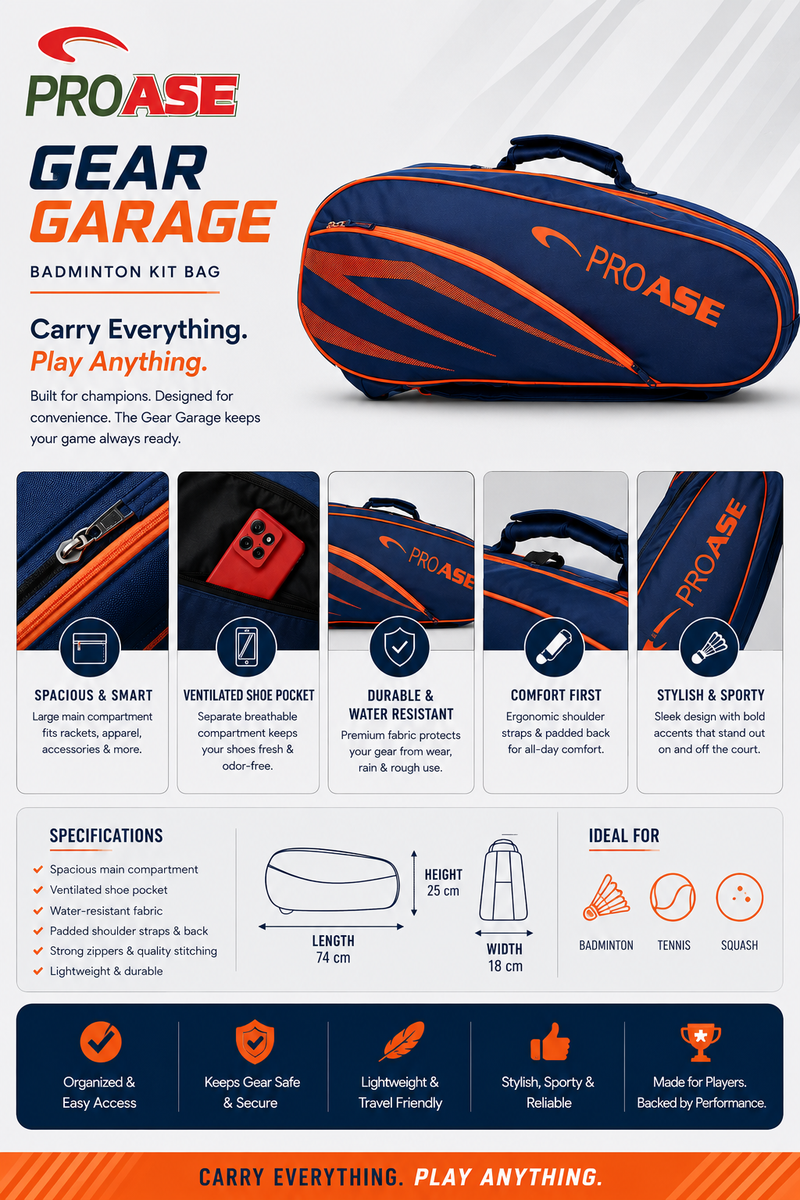Gear Garage- Badminton Kit Bag