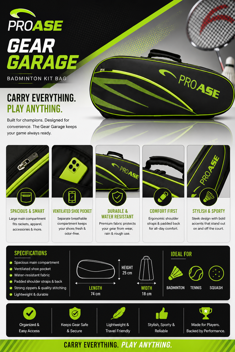 Gear Garage- Badminton Kit Bag