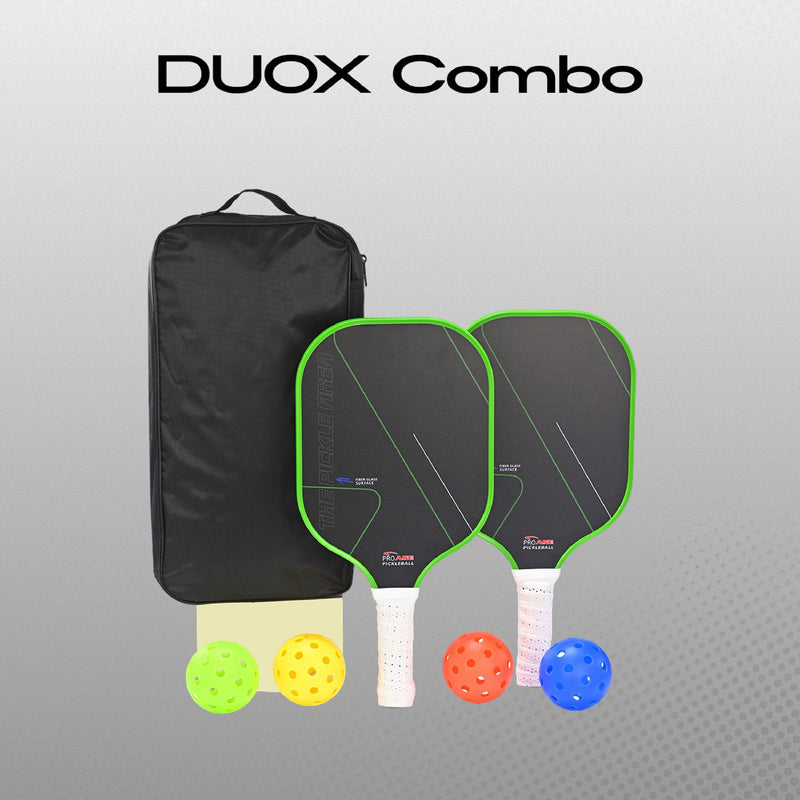 Pro Duox- Set of 2 Paddles & 4 Balls